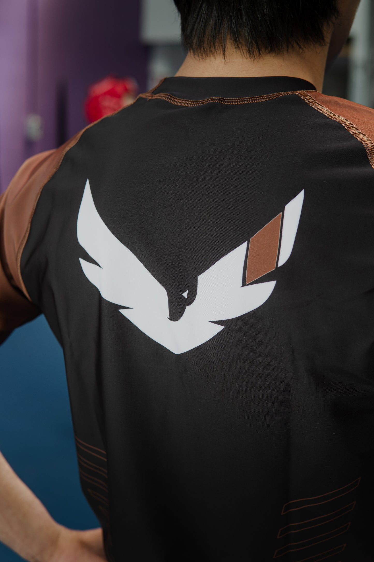 Premium Brown Ranked Rash Guard - Samurai Edge