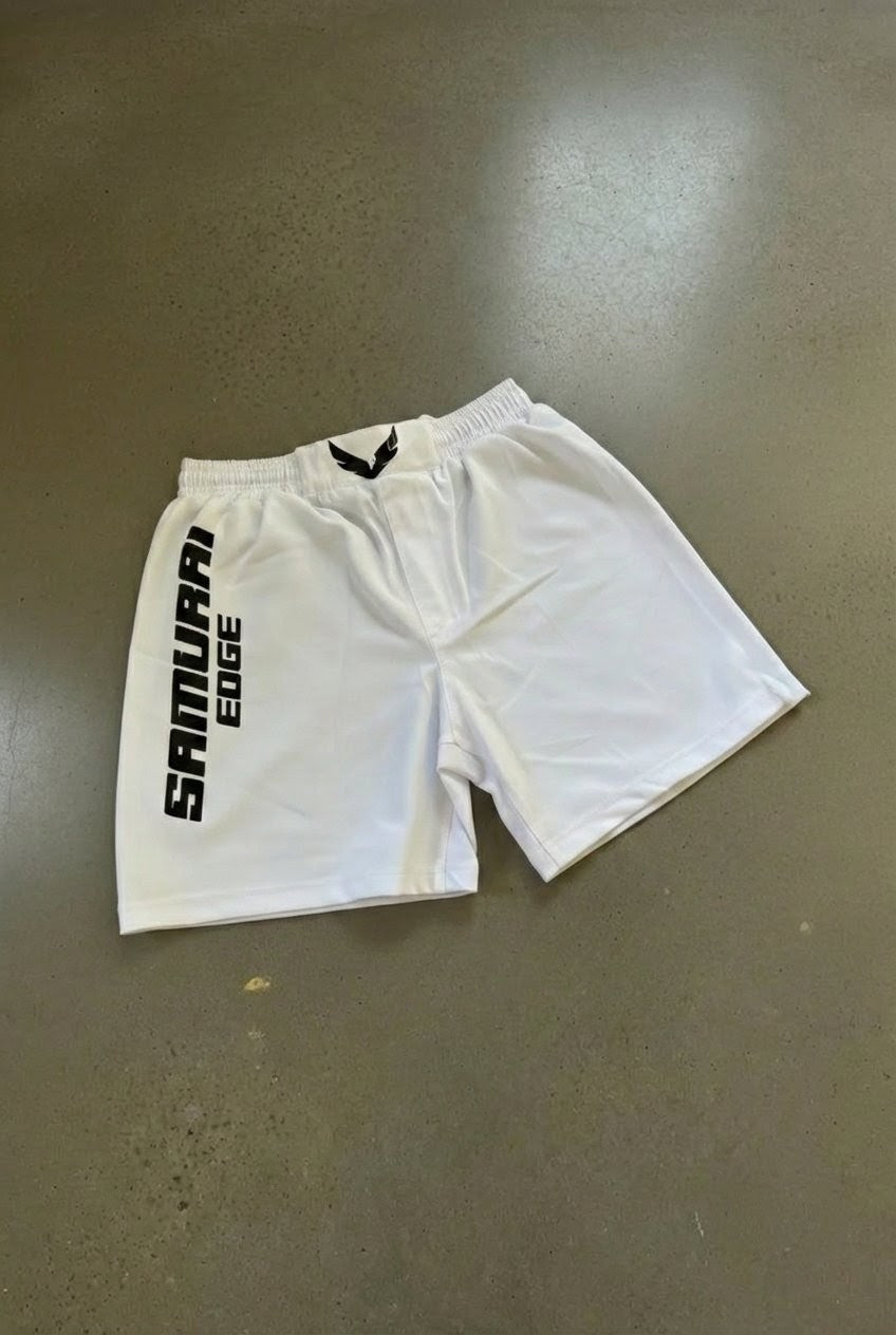 GRAPPLING/MMA SHORTS - SAMURAI EDGE WHITE