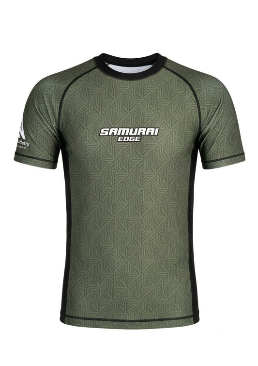 Premium Green Rash Guard - Samurai Edge