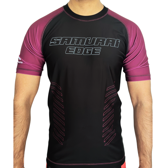 Premium Purple Ranked Rash Guard - Samurai Edge