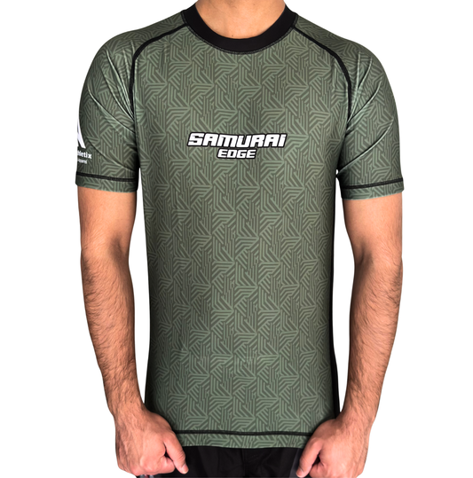 Premium Green Rash Guard - Samurai Edge