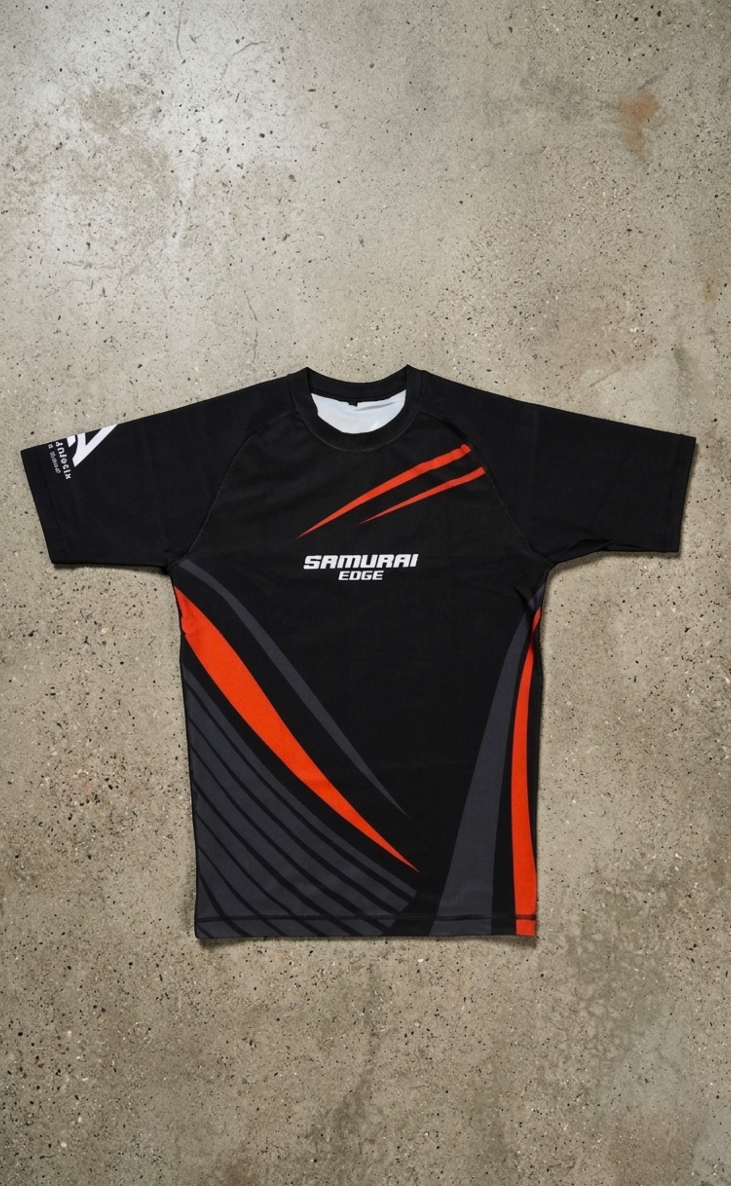 Premium Black/Red Rash Guard - Samurai Edge