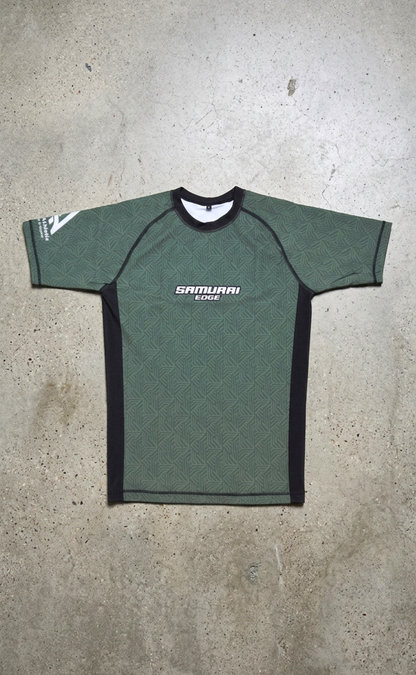 Premium Green Rash Guard - Samurai Edge