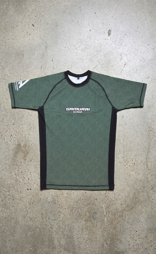 Premium Green Rash Guard - Samurai Edge