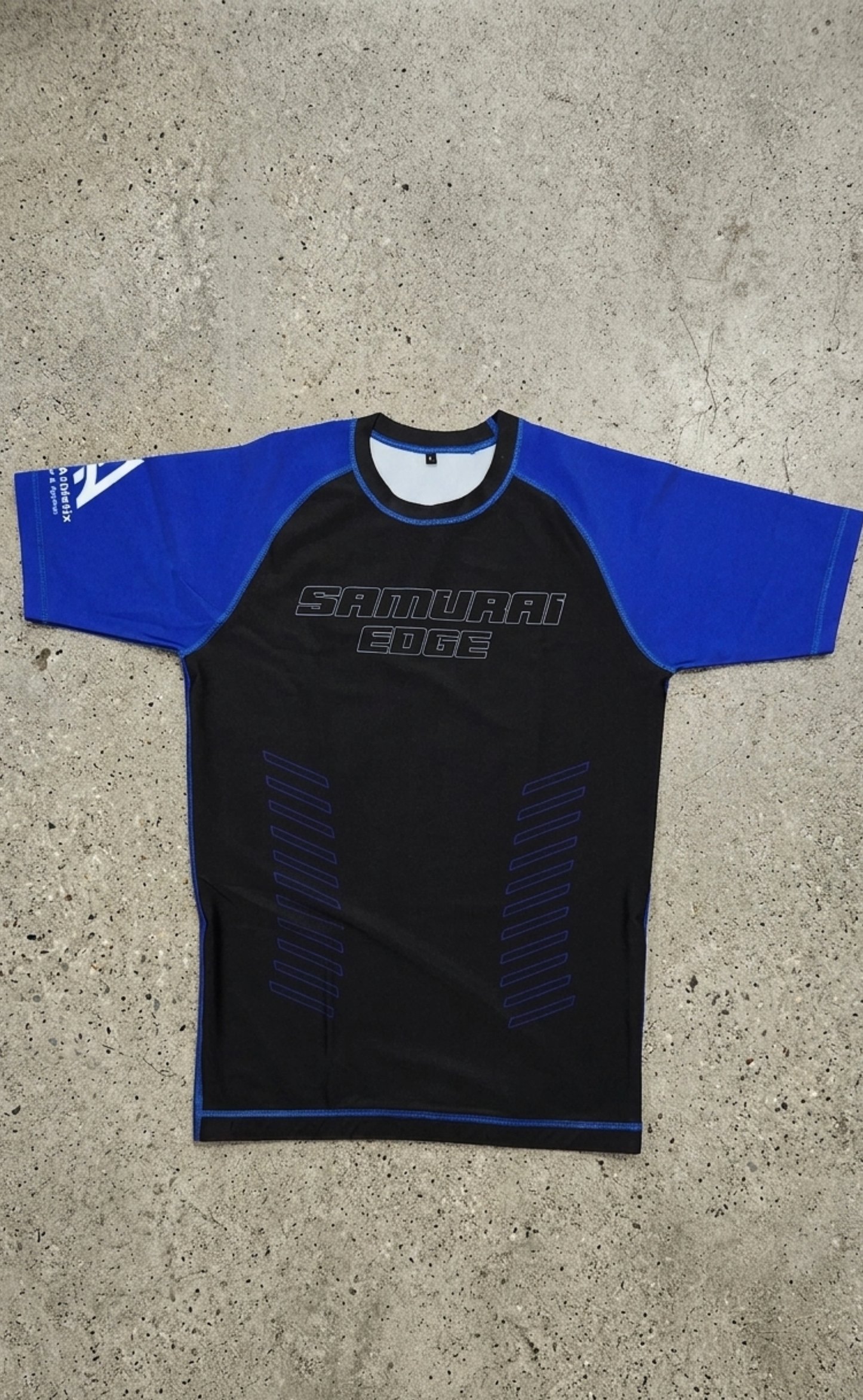 Premium Blue Ranked Rash Guard - Samurai Edge
