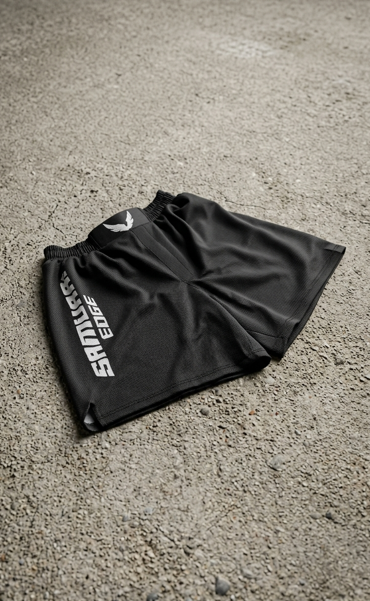 GRAPPLING/MMA SHORTS - SAMURAI EDGE BLACK