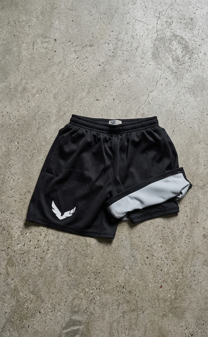 GRAPPLING/MMA SHORTS - SAMURAI EDGE BLACK