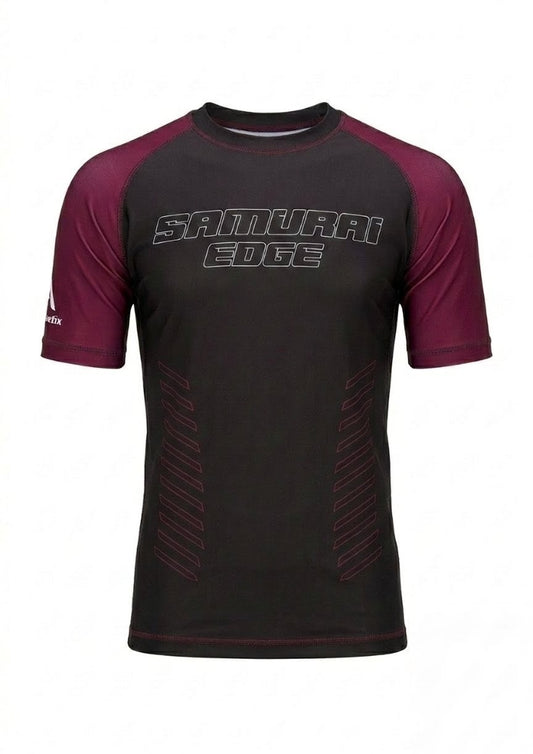 Premium Purple Ranked Rash Guard - Samurai Edge