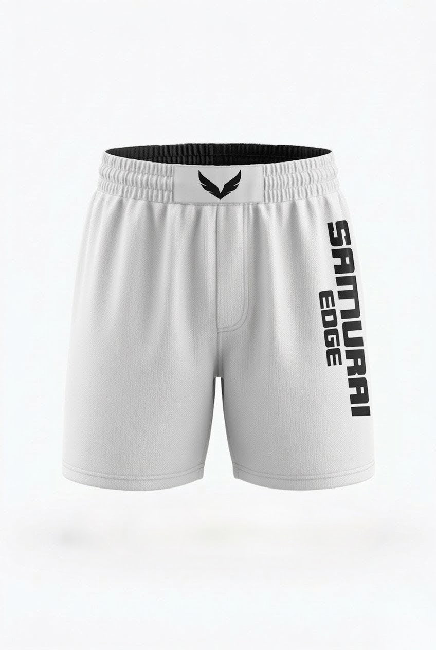 GRAPPLING/MMA SHORTS - SAMURAI EDGE WHITE