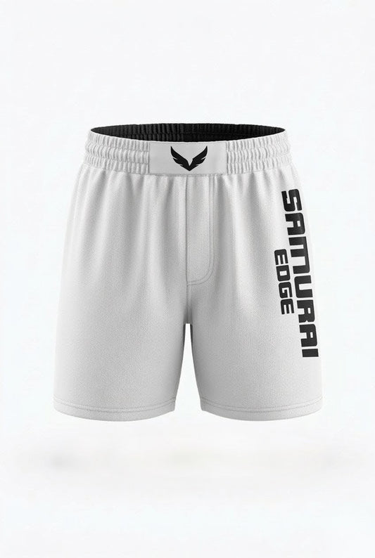 GRAPPLING/MMA SHORTS - SAMURAI EDGE WHITE
