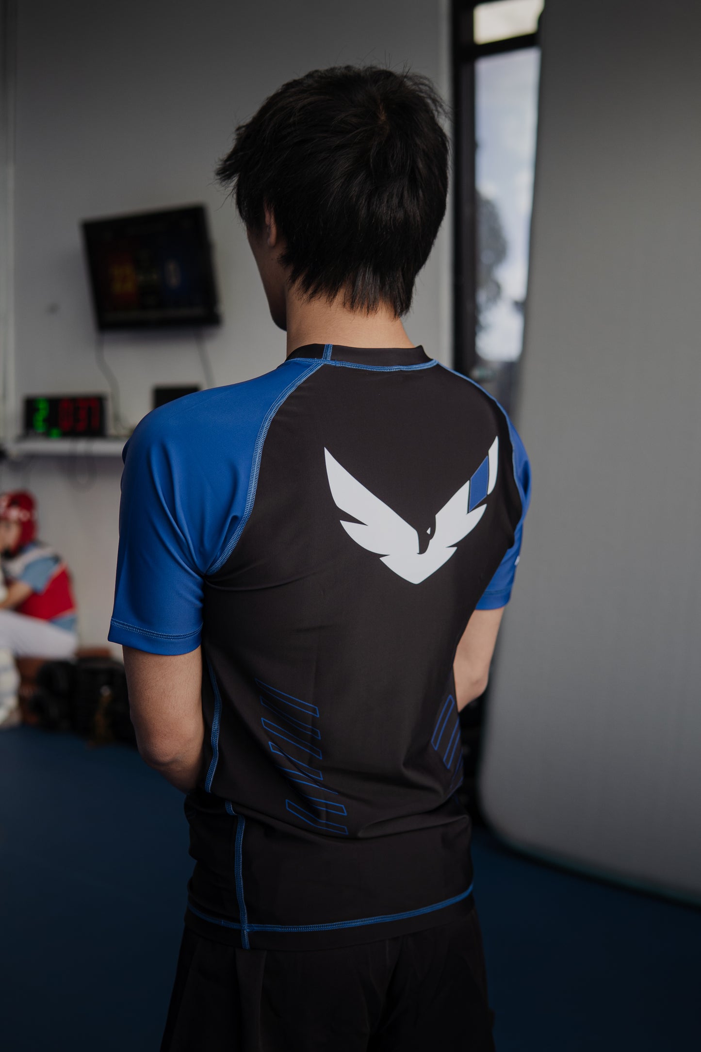 Premium Blue Ranked Rash Guard - Samurai Edge