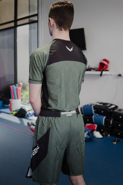 Premium Green Rash Guard - Samurai Edge