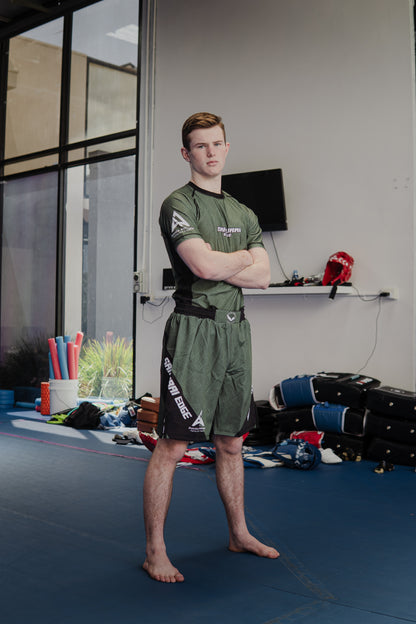 Premium Green Rash Guard - Samurai Edge