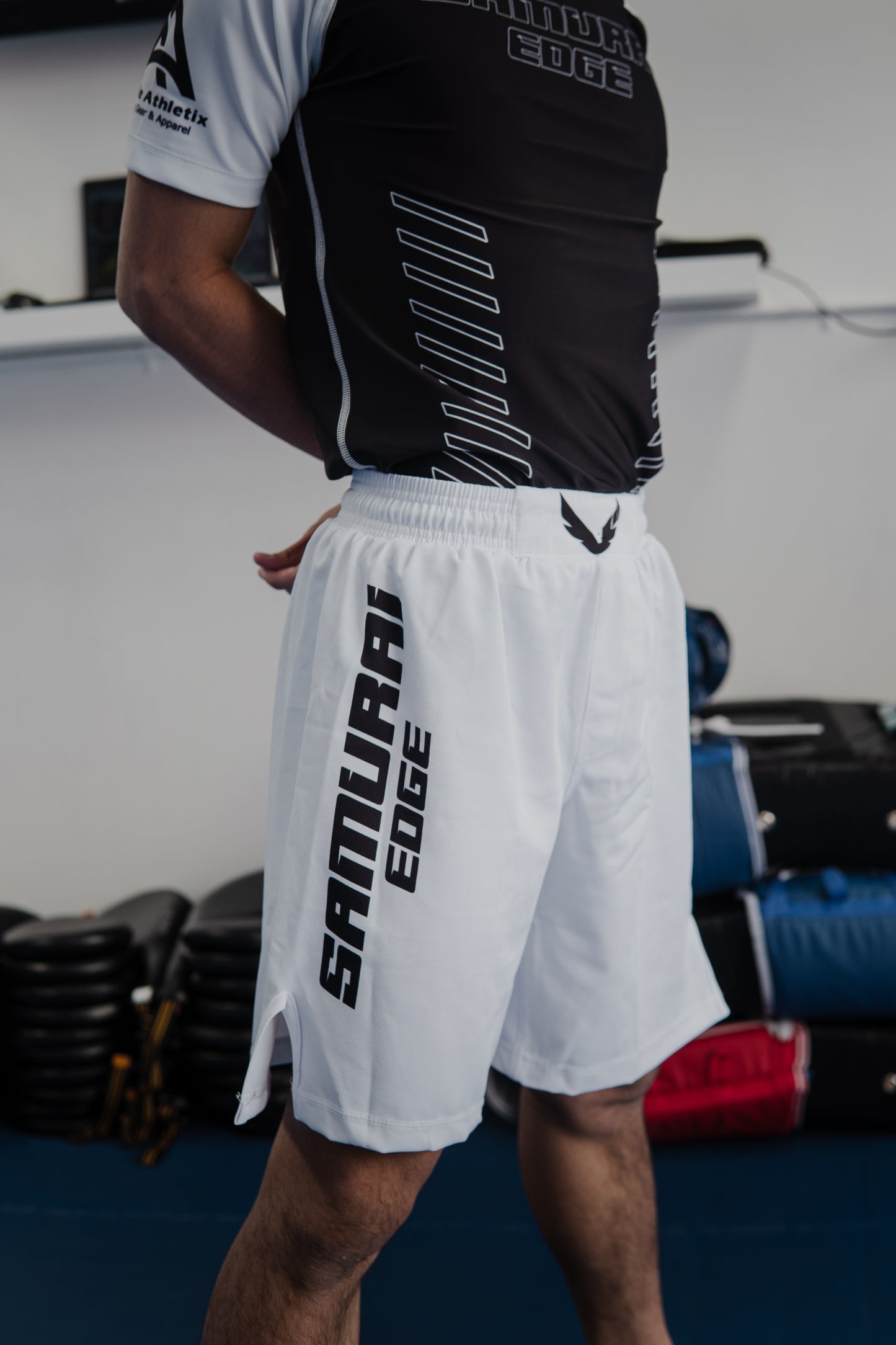 GRAPPLING/MMA SHORTS - SAMURAI EDGE WHITE