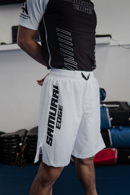 GRAPPLING/MMA SHORTS - SAMURAI EDGE WHITE