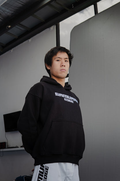 SAMURAI EDGE OVERSIZED HOODIE-BLACK