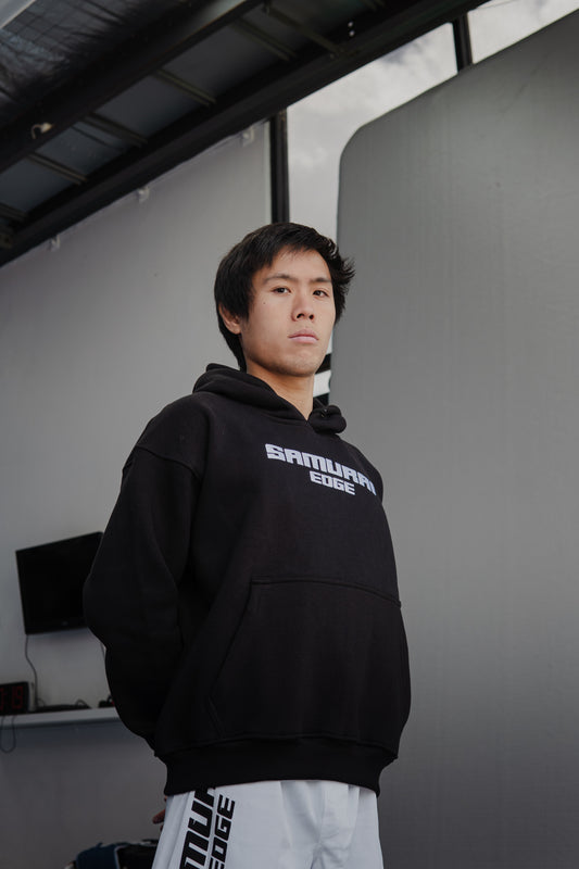SAMURAI EDGE OVERSIZED HOODIE-BLACK