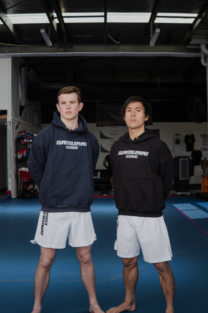 SAMURAI EDGE OVERSIZED HOODIE-BLACK